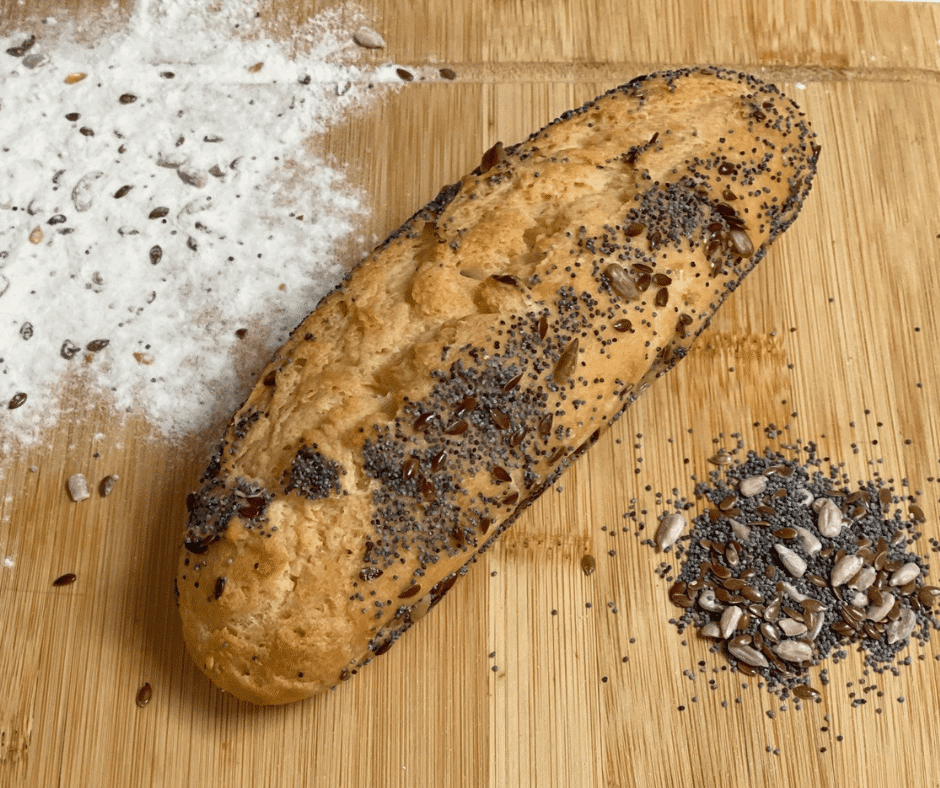Boulangerie l'Eden Libre de Gluten Petite baguette aux graînes  – Farine de riz et tapioca