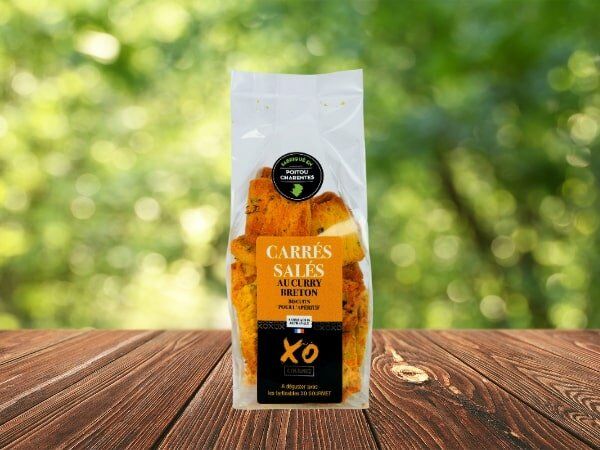 Carrés salés curry breton 100g - En direct de XO Gourmet (Deux-Sèvres)