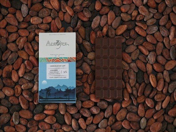 Mini Tablette de chocolat Lait 51% -Colombie - Acefuver (Awards) - En direct de Acaoyer (Loire-Atlantique)