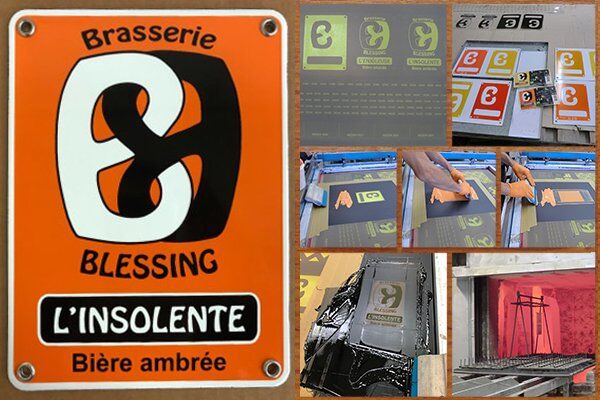 Micro brasserie Blessing Véritable Plaque Emaillée : l'Insolente - En direct de Micro brasserie Blessing (Bas-Rhin)