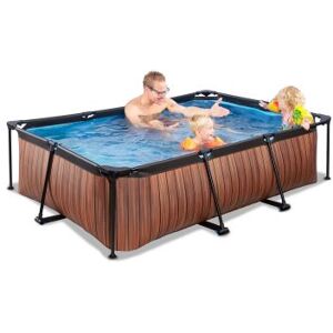 Piscine enfant WOOD 200x150x65 cm avec filtre a cartouche