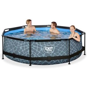 Piscine enfant STONE ronde : ø300x76cm + Filtre a cartouche