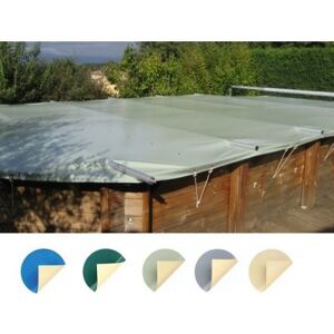 SUNBAY Bache a barres piscine bois Hudson 8,85 m x 4,85 m