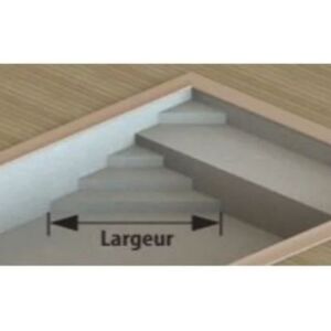 Forfait escalier 85/100eme IMPRIME ou AQUAFREE banquette + escalier sous plage  2.00