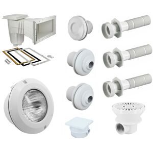 Kit Pieces a sceller liner Easyline blanc 8 x 4 m + avec lampe LED