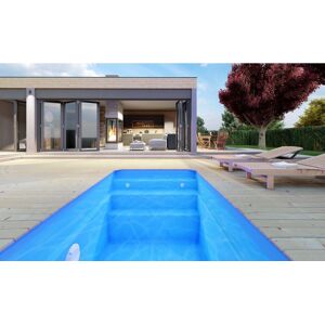 Piscine coque Troie 35 : 3.70 x 2.20 x 1.20 m + LUXE filtration traditionnelle