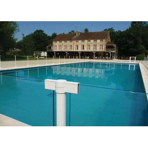 Cloture Swim Park SP03 en verre 8 mm : 1m01  ENTRAXE  1.50m