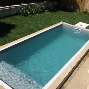 Piscine polystyrene 4 x 2.50 x 1.50 m : prestige avec Mur filtrant