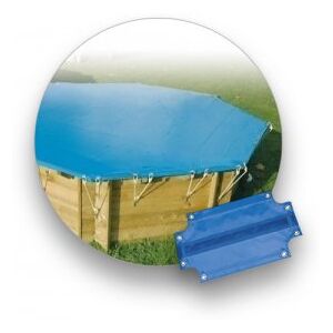 LIGNE BLEU Bache hiver piscine bois MONTANA SPR 5.61 X 3.5 m