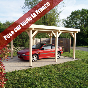 Habrita Carport OMBRA (3046) simple toit plat