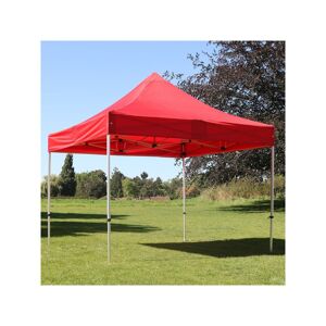 MobEventPro Tente pliante rouge en aluminium 3x3m 300g/m² 40mm - Publicité