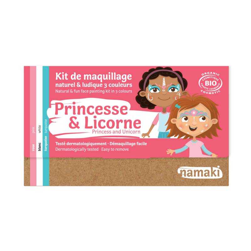 Namaki Kit de Maquillage Bio 3 couleurs - Princesse & Licorne - Namaki