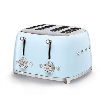 Smeg Toaster 4 fentes 2000 W TSF03PBEU bleu azur Smeg