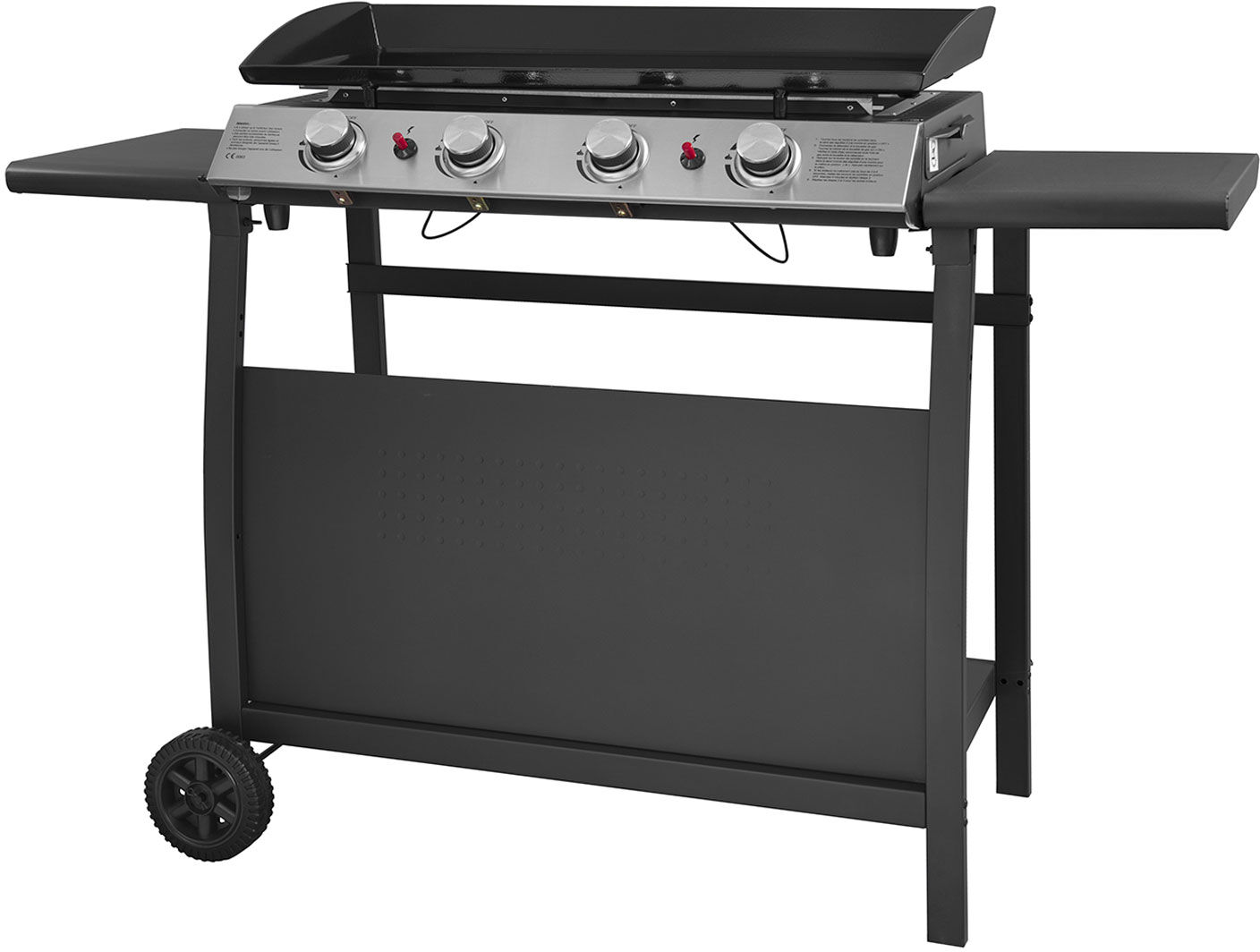 Happy Garden Plancha au gaz VALENCIA - 4 brûleurs 10kW + chariot Happy Garden Plancha au gaz VALENCIA - 4 brûleurs 10kW + chariot
