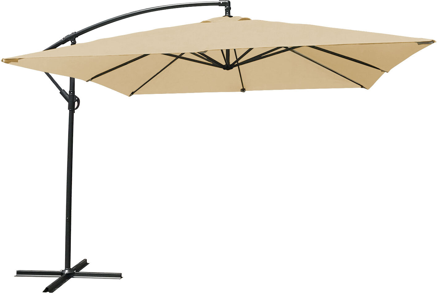 Happy Garden Parasol déporté MOLOKAI carré 2,7x2,7m beige Happy Garden Parasol déporté MOLOKAI carré 2,7x2,7m beige