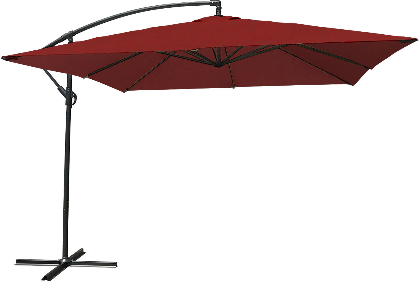 Happy Garden Parasol déporté MOLOKAI carré 2,7x2,7m rouge Happy Garden Parasol déporté MOLOKAI carré 2,7x2,7m rouge