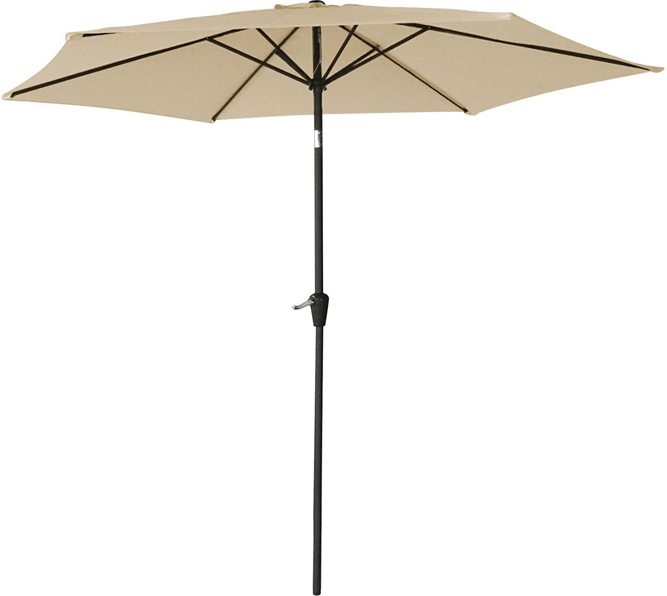 Happy Garden Parasol droit HAPUNA rond 2,70m de diamètre beige Happy Garden Parasol droit HAPUNA rond 2,70m de diamètre beige