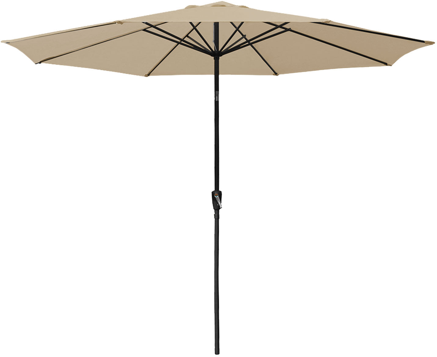 Happy Garden Parasol droit HAPUNA rond 3,30m de diamètre beige Happy Garden Parasol droit HAPUNA rond 3,30m de diamètre beige
