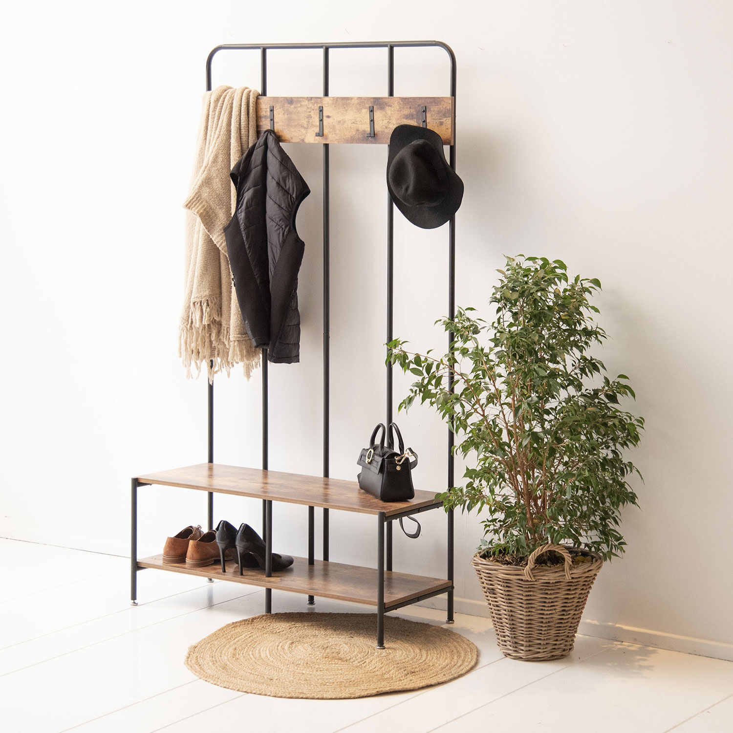 Happy Garden Vestiaire d'entrée style industriel GASTON Happy Garden Vestiaire d'entrée style industriel GASTON
