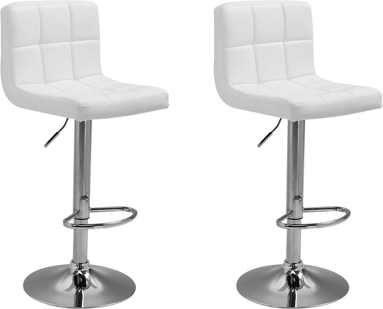 Happy Garden Lot de 2 tabourets de bar blanc MIKE Happy Garden Lot de 2 tabourets de bar blanc MIKE