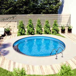 Aqualux Piscine enterree acier BELLA-Ronde 4,5m x 1,20m