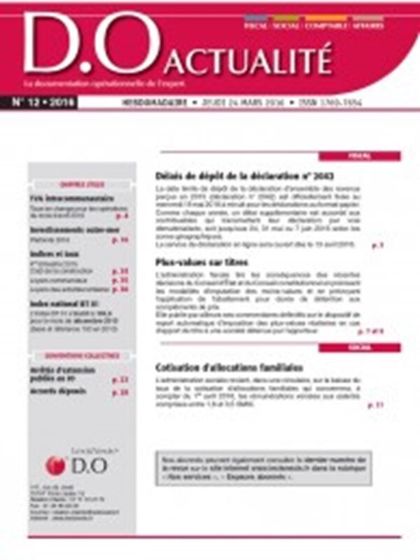 Info-Presse Revue D.O Actualité - Abonnement 12 mois