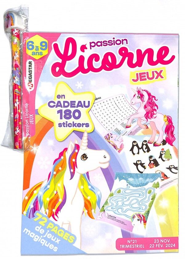 Info-Presse Passion Licorne Jeux - Abonnement 12 mois