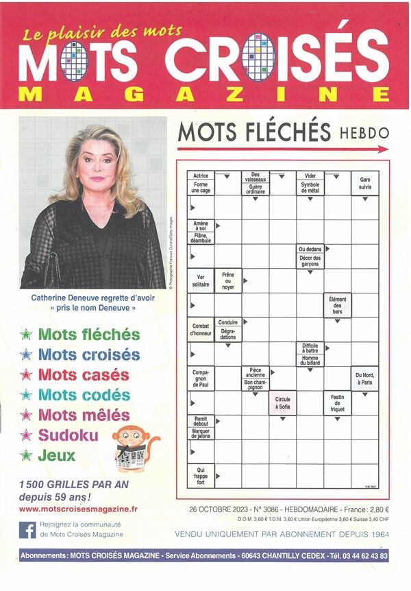 Info-Presse Mots Croises Magazine - Abonnement 3 mois
