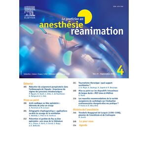 Info-Presse Le Praticien en Anesthésie Réanimation - Abonnement 24 mois