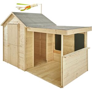 Soulet Cabane en bois pour enfant avec auvent 2,52 x