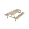 Alce Living Table de pique-nique en bois de pin traité - 179 x 150 x 68 cm