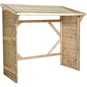 Forest-Style Abri Range-Bûches en Bois Traité 3 Stères Memphis 221x115x203cm