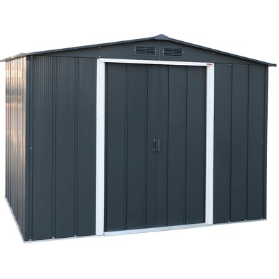 Abri de jardin en métal galvanisé anthracite Duramax 4,7 m²