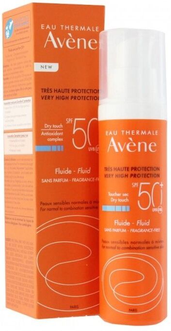 Avène Fluide solaire SPF 50+ sans parfum - 50ml Avène Fluide solaire SPF 50+ sans parfum - 50ml