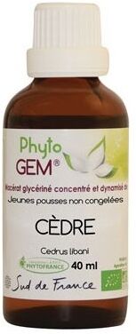 Phytofrance Phyto'gem Bourgeons de Cèdre du Liban Bio - 40ml Phytofrance Phyto'gem Bourgeons de Cèdre du Liban Bio - 40ml