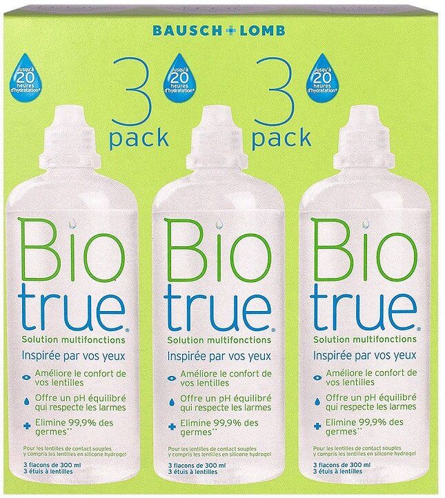 Bausch + Lomb Solution multifonctions lentilles - 3x300ml Bausch + Lomb Solution multifonctions lentilles - 3x300ml
