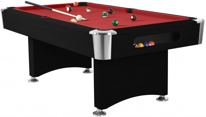 Billard américain René Pierre Boston Noir tapis rouge Billard américain René Pierre Boston Noir tapis rouge