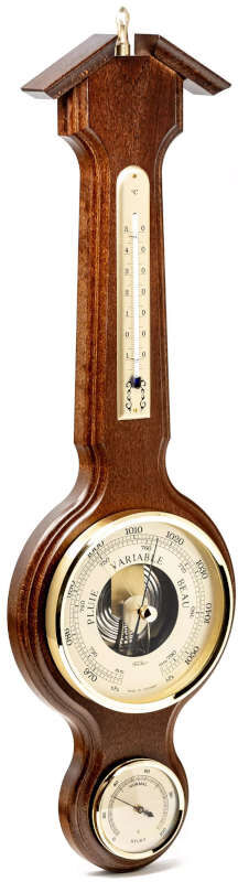 Baromètre Thermomètre Hygromètre façon Lyre 555 mm  (modèle Français) Fischer F-4673-X