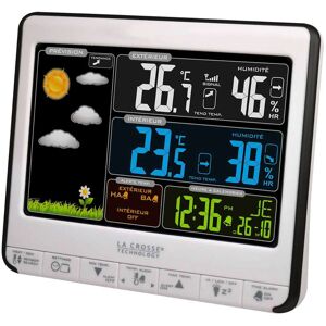 Station Meteo   Thermo/hygro LCD Couleur, alarmes et prise USB de charge LA CROSSE TECHNOLOGY WS6826