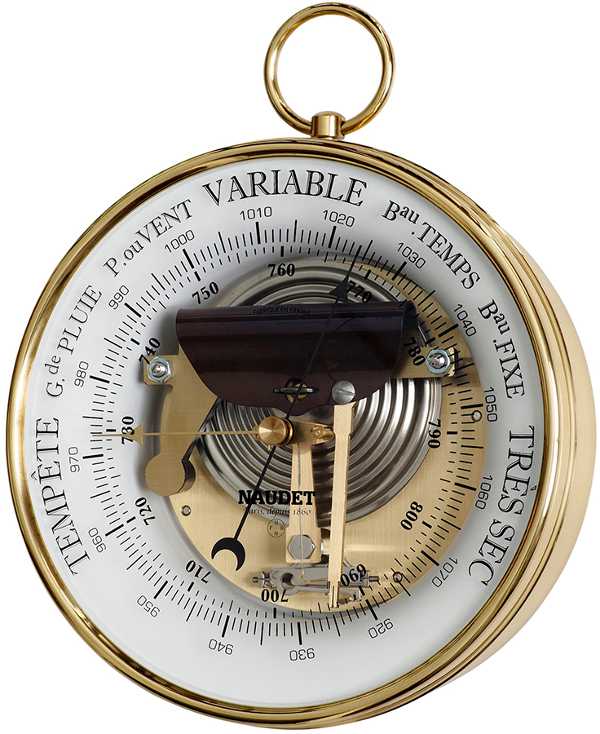 NAUDET Baromètre Luxe à belière  diam. 165 mm NAUDET N-1-17-B NAUDET Baromètre Luxe à belière  diam. 165 mm NAUDET N-1-17-B