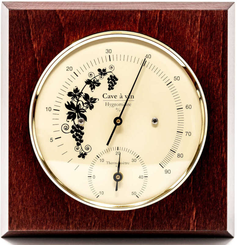Fischer Spécial Caves à Vin, Hygromètre synthétique avec Thermomètre  (modèle Français) Fischer F-1225HT-22 Fischer Spécial Caves à Vin, Hygromètre synthétique avec Thermomètre  (modèle Français) Fischer F-1225HT-22