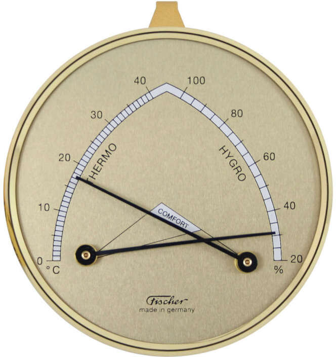 Fischer Hygromètre synthètique et Thermomètre D85 mm Fischer F-143 Fischer Hygromètre synthètique et Thermomètre D85 mm Fischer F-143