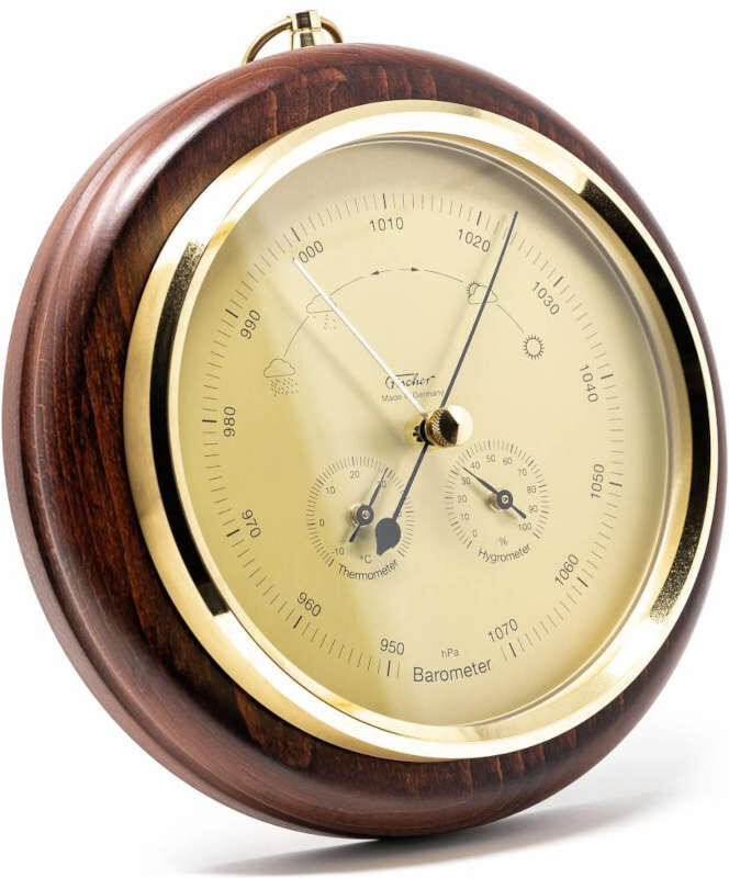 FISCHER Baromètre/Thermo/hygro Oeil de boeuf LUXE diam.200 mm FISCHER F-1694 FISCHER Baromètre/Thermo/hygro Oeil de boeuf LUXE diam.200 mm FISCHER F-1694