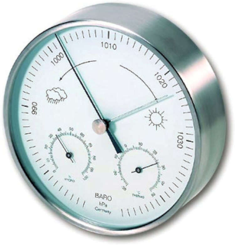 TFA Baromètre/Thermo/Hygro inox diam. 160 mm  intérieur ou exterieur TFA T202027 TFA Baromètre/Thermo/Hygro inox diam. 160 mm  intérieur ou exterieur TFA T202027