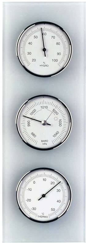 TFA Baromètre Thermo Hygromètre sur verre sablé TFA T203020-02 TFA Baromètre Thermo Hygromètre sur verre sablé TFA T203020-02