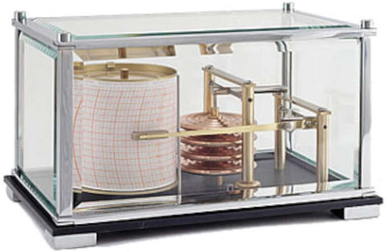 NAUDET Barographe, Baromètre enregistreur PM Chromé NAUDET N-46-2-C NAUDET Barographe, Baromètre enregistreur PM Chromé NAUDET N-46-2-C