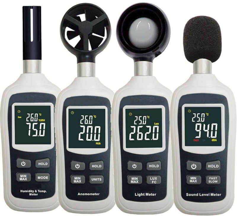 Thermomètre avec hygro ou Anemomètre ou Luxmètre ou Sonomètre compact portable  BL-478X + 3Piles LR3 Thermomètre avec hygro ou Anemomètre ou Luxmètre ou Sonomètre compact portable  BL-478X + 3Piles LR3