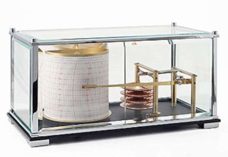 NAUDET Barographe, Baromètre enregistreur GM Chromé NAUDET N-48-2-C