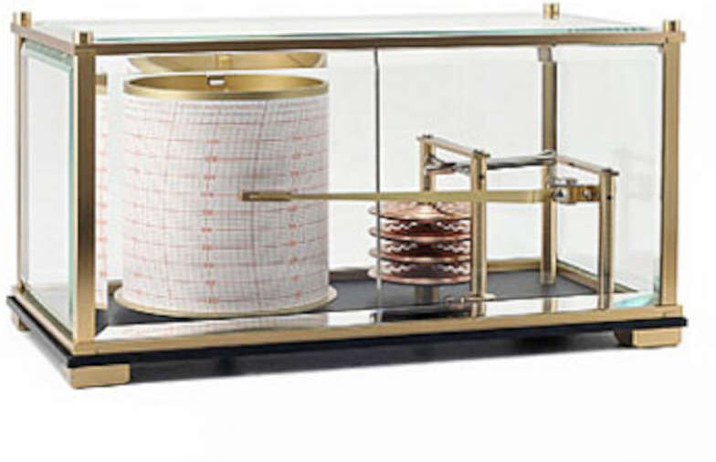 NAUDET Barographe, Baromètre enregistreur GM Laiton NAUDET N-48-2-D