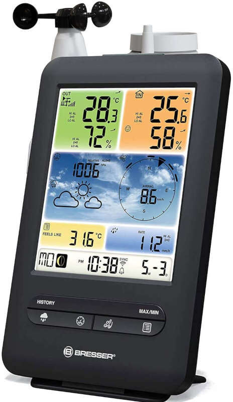 BRESSER Station Météo  Pro   WiFi avec pression, capteur 5 en 1 WSX1001, 7002581 ... BRESSER NB-7002585-7002580 BRESSER Station Météo  Pro   WiFi avec pression, capteur 5 en 1 WSX1001, 7002581 ... BRESSER NB-7002585-7002580